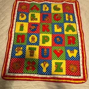 Vintage Henry glass alpha bears primary colors quilt